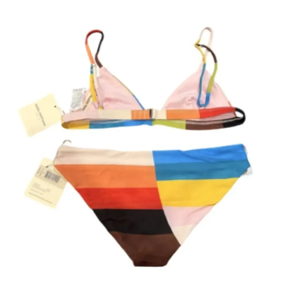 Mara Hoffman Astrid Color-Block Triangle Bikini SIze S & M